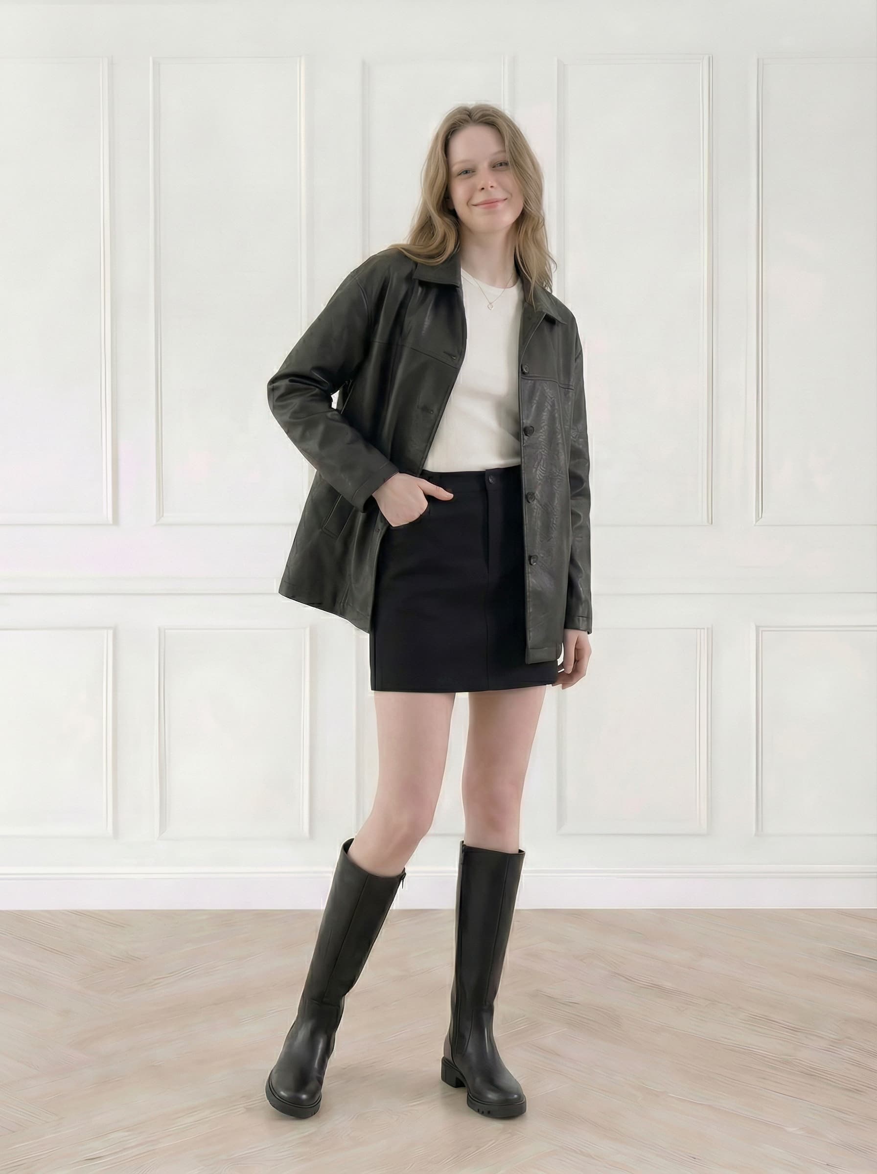 가죽자켓 모델컷